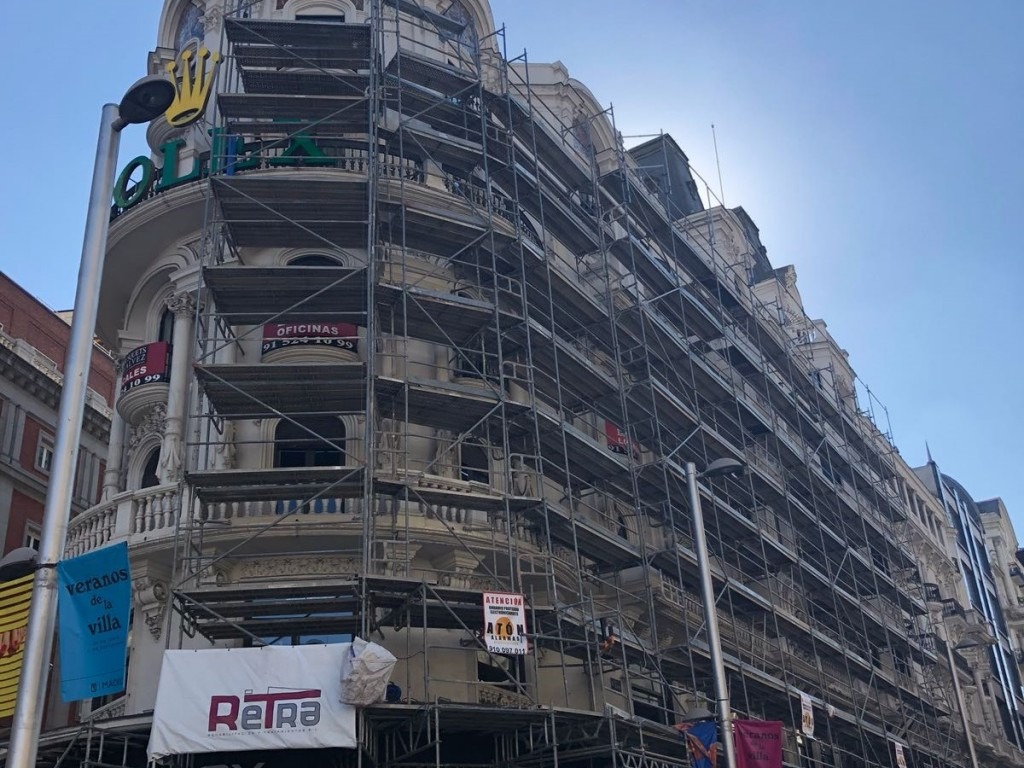 Rehabilitación de edificio Gran Vía Madrid