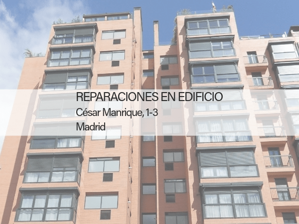 Reparaciones edificio de viviendas Cesar Manrique