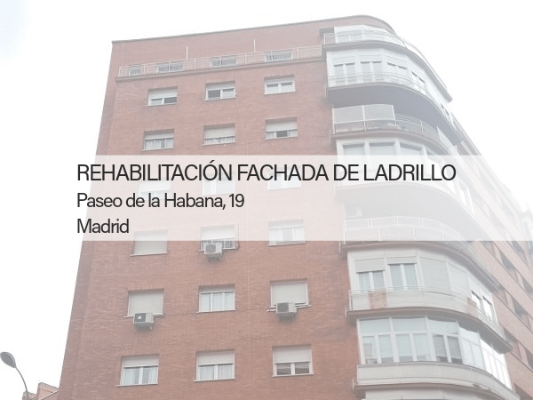 rehabilitación fachadas de ladrillo Madrid 