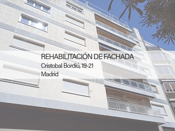 rehabilitación fachadas Cristobal Bordiú