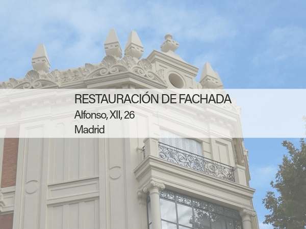 restauración de fachadas en Alfonso XII Madrid